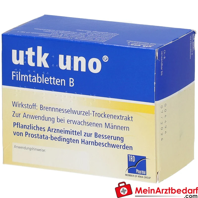 TAD Pharma utk uno Brennnesselwurzel-Trockenextrakt Filmtabletten, 120 St.