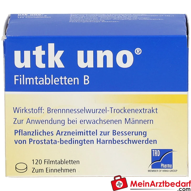 TAD Pharma utk uno Brennnesselwurzel-Trockenextrakt Filmtabletten, 120 St.