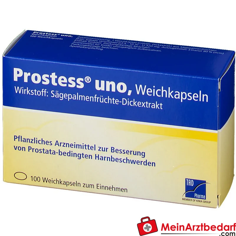 TAD Pharma Prostess uno Sägepalmenfrüchte-Dickextrakt Weichkapseln, 100 St.
