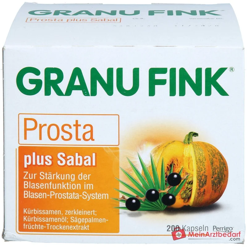 Granu Fink Prosta plus Sabal Kürbissamen / Kürbissamenöl / Sägepalmenfrüchte-Trockenextrakt Hartkapseln, 200 St.