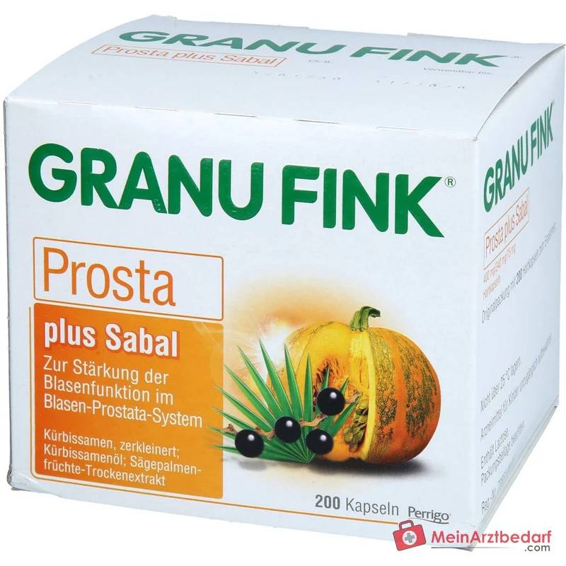 Granu Fink Prosta plus Sabal Kürbissamen / Kürbissamenöl / Sägepalmenfrüchte-Trockenextrakt Hartkapseln, 200 St.