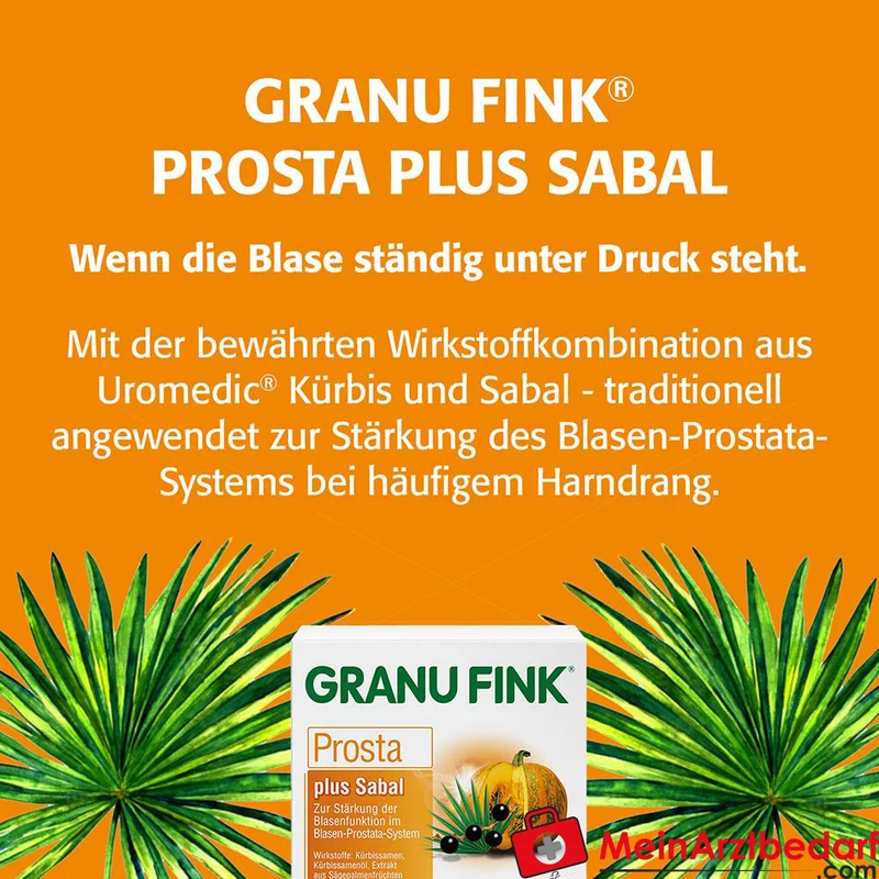 Granu Fink Prosta plus Sabal Kürbissamen / Kürbissamenöl / Sägepalmenfrüchte-Trockenextrakt Hartkapseln, 200 St.