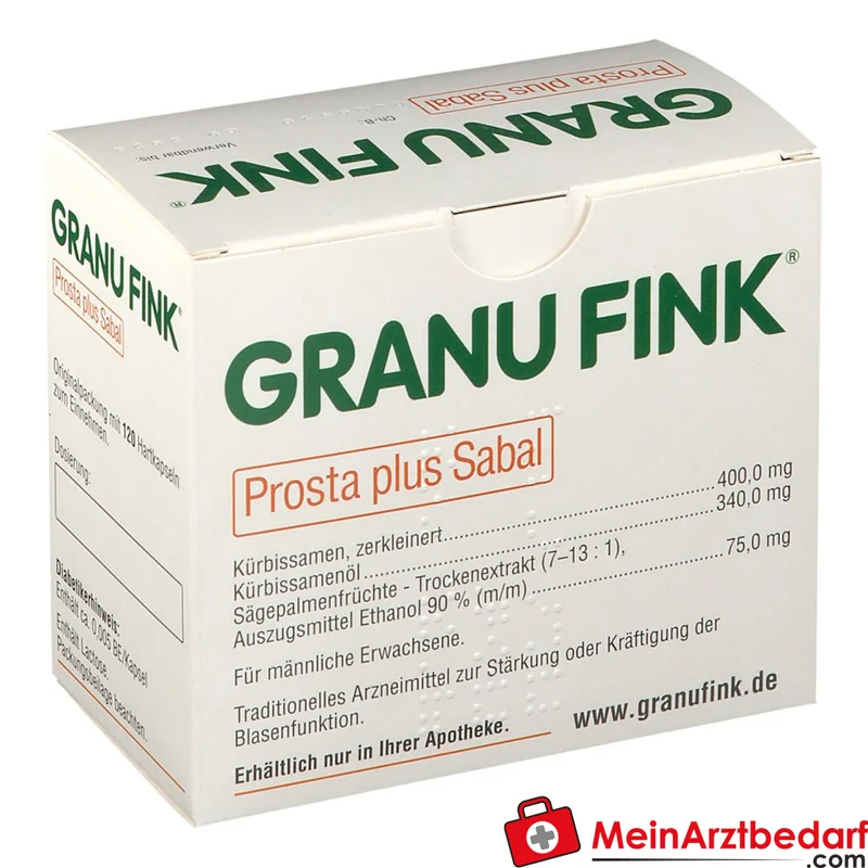 Granu Fink Prosta plus Sabal Kürbissamen / Kürbissamenöl / Sägepalmenfrüchte-Trockenextrakt Hartkapseln, 200 St.
