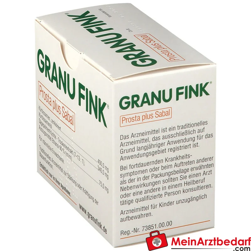 Granu Fink Prosta plus Sabal Kürbissamen / Kürbissamenöl / Sägepalmenfrüchte-Trockenextrakt Hartkapseln, 200 St.