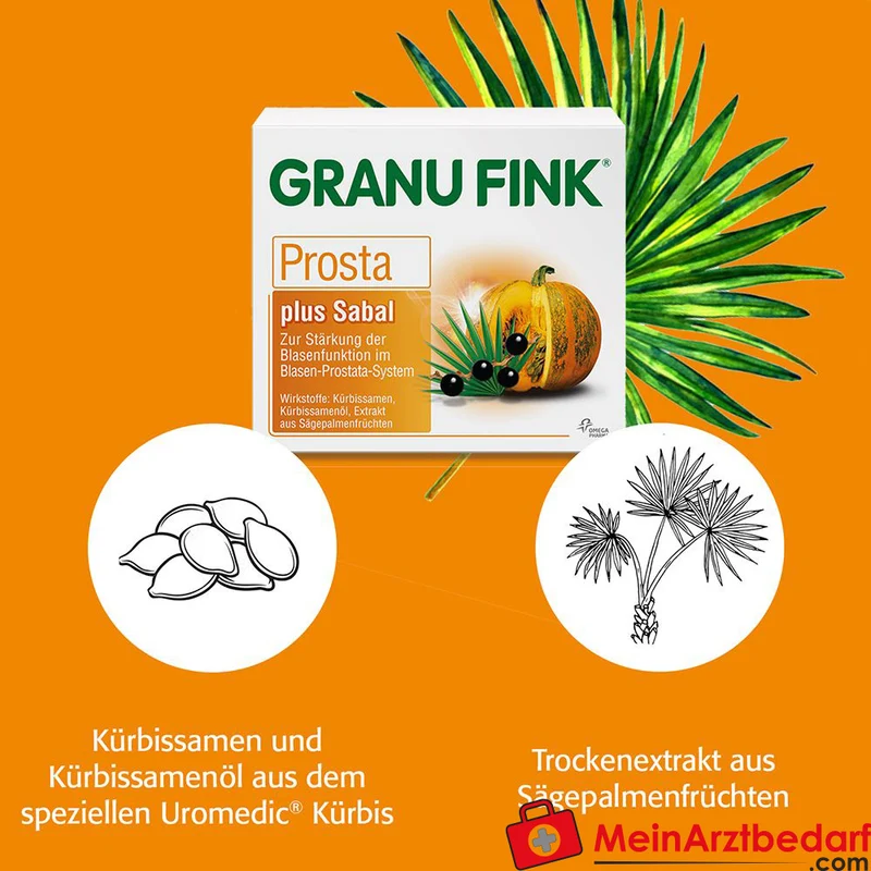 Granu Fink Prosta plus Sabal Kürbissamen / Kürbissamenöl / Sägepalmenfrüchte-Trockenextrakt Hartkapseln, 200 St.