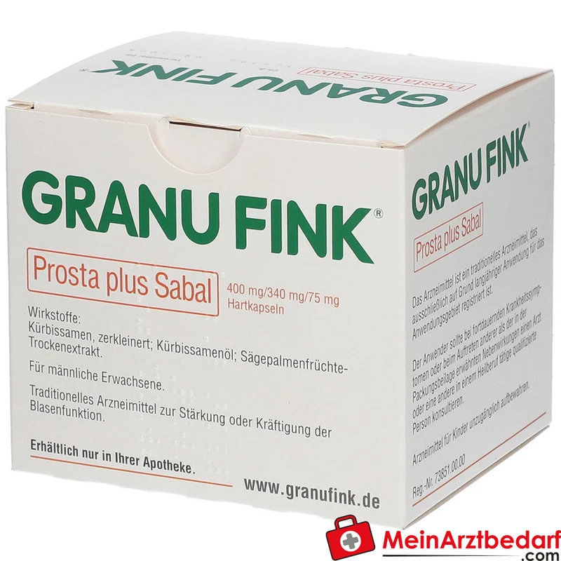 Granu Fink Prosta plus Sabal Kürbissamen / Kürbissamenöl / Sägepalmenfrüchte-Trockenextrakt Hartkapseln, 200 St.