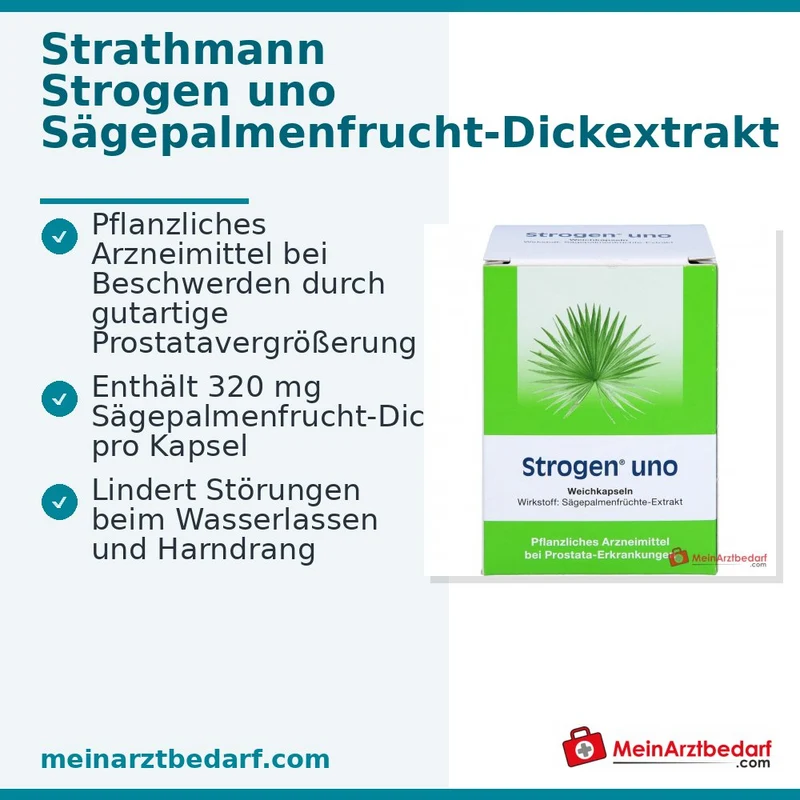 Strathmann Strogen uno Sägepalmenfrucht-Dickextrakt Weichkapseln, 60 St.