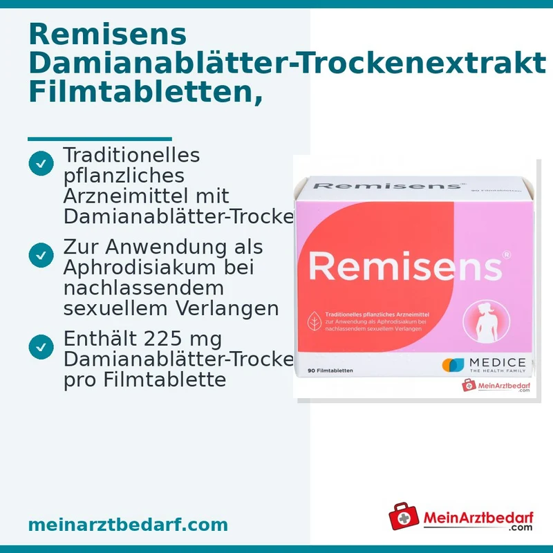 Remisens Damianablätter-Trockenextrakt Filmtabletten, 90 St.