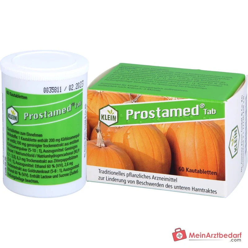 Dr. Gustav Klein Prostamed Tab Kürbissamenpulver / Kürbissamen-Trockenextrakt / Zitterpappelblätter-Trockenextrakt / Goldrutenkraut-Trockenextrakt Kautabletten, 360 St.