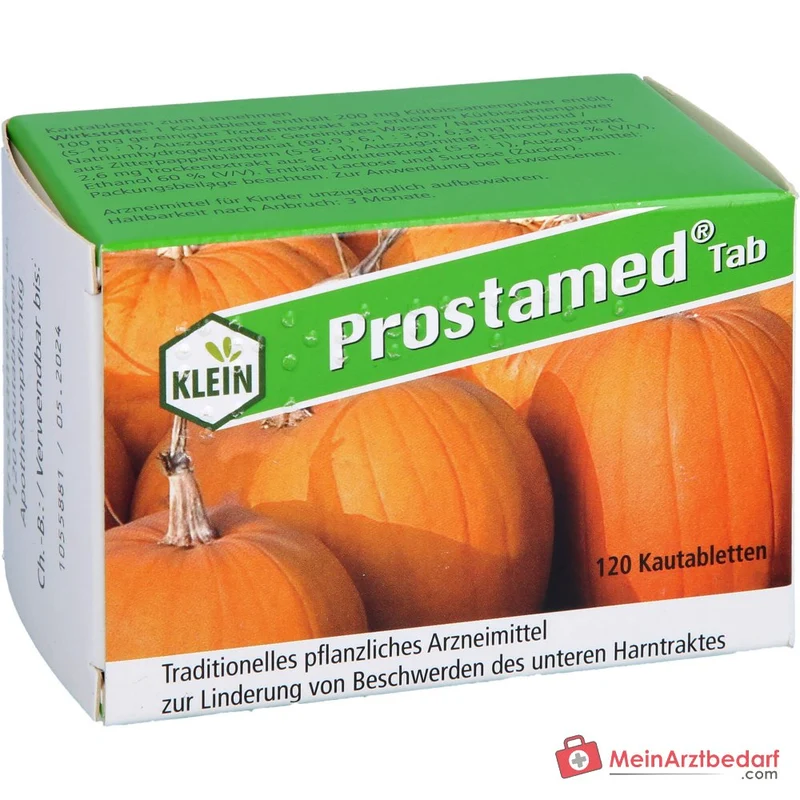 Dr. Gustav Klein Prostamed Tab Kürbissamenpulver / Kürbissamen-Trockenextrakt / Zitterpappelblätter-Trockenextrakt / Goldrutenkraut-Trockenextrakt Kautabletten, 360 St.