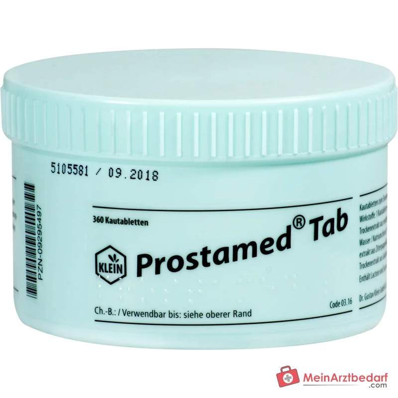 Dr. Gustav Klein Prostamed Tab Kürbissamenpulver / Kürbissamen-Trockenextrakt / Zitterpappelblätter-Trockenextrakt / Goldrutenkraut-Trockenextrakt Kautabletten, 360 St.