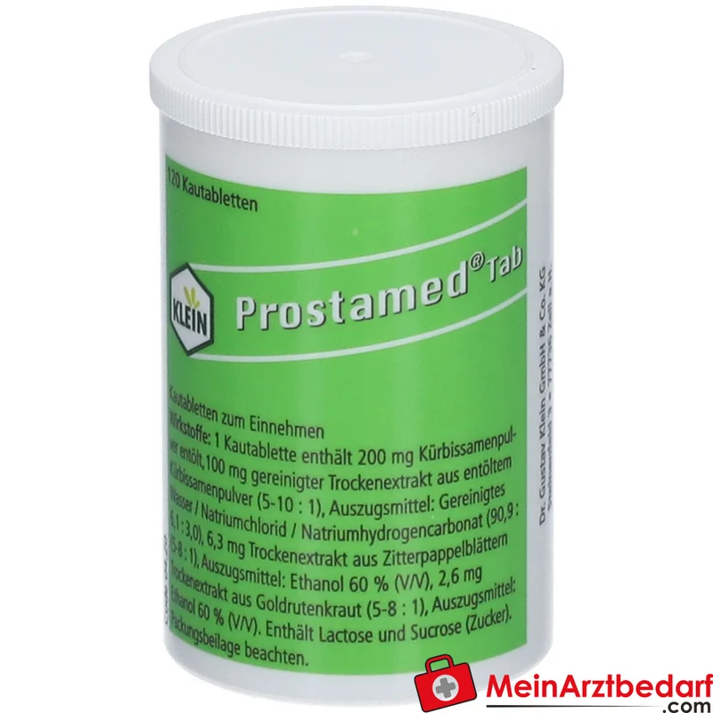 Dr. Gustav Klein Prostamed Tab Kürbissamenpulver / Kürbissamen-Trockenextrakt / Zitterpappelblätter-Trockenextrakt / Goldrutenkraut-Trockenextrakt Kautabletten, 360 St.