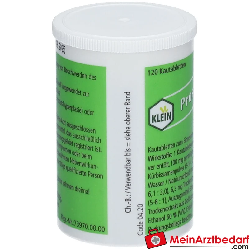 Dr. Gustav Klein Prostamed Tab Kürbissamenpulver / Kürbissamen-Trockenextrakt / Zitterpappelblätter-Trockenextrakt / Goldrutenkraut-Trockenextrakt Kautabletten, 360 St.