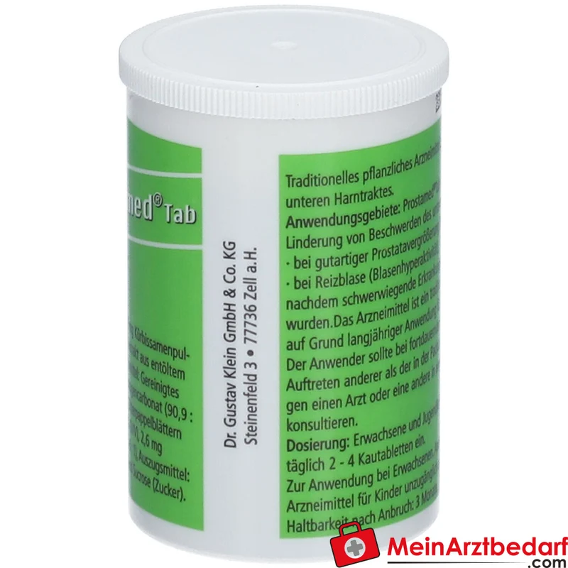 Dr. Gustav Klein Prostamed Tab Kürbissamenpulver / Kürbissamen-Trockenextrakt / Zitterpappelblätter-Trockenextrakt / Goldrutenkraut-Trockenextrakt Kautabletten, 360 St.