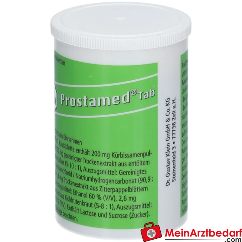 Dr. Gustav Klein Prostamed Tab Kürbissamenpulver / Kürbissamen-Trockenextrakt / Zitterpappelblätter-Trockenextrakt / Goldrutenkraut-Trockenextrakt Kautabletten, 360 St.