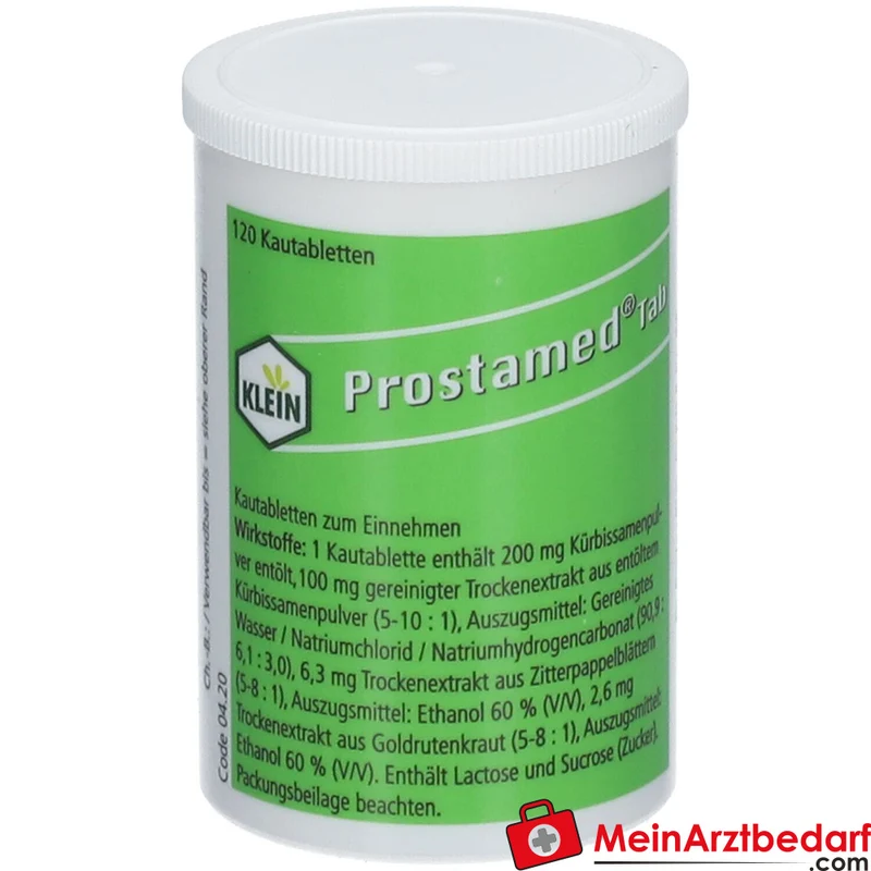 Dr. Gustav Klein Prostamed Tab Kürbissamenpulver / Kürbissamen-Trockenextrakt / Zitterpappelblätter-Trockenextrakt / Goldrutenkraut-Trockenextrakt Kautabletten, 360 St.