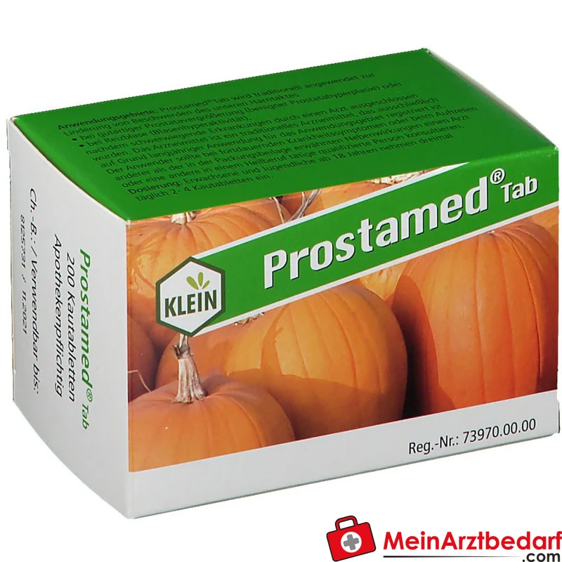 Dr. Gustav Klein Prostamed Tab Kürbissamenpulver / Kürbissamen-Trockenextrakt / Zitterpappelblätter-Trockenextrakt / Goldrutenkraut-Trockenextrakt Kautabletten, 360 St.