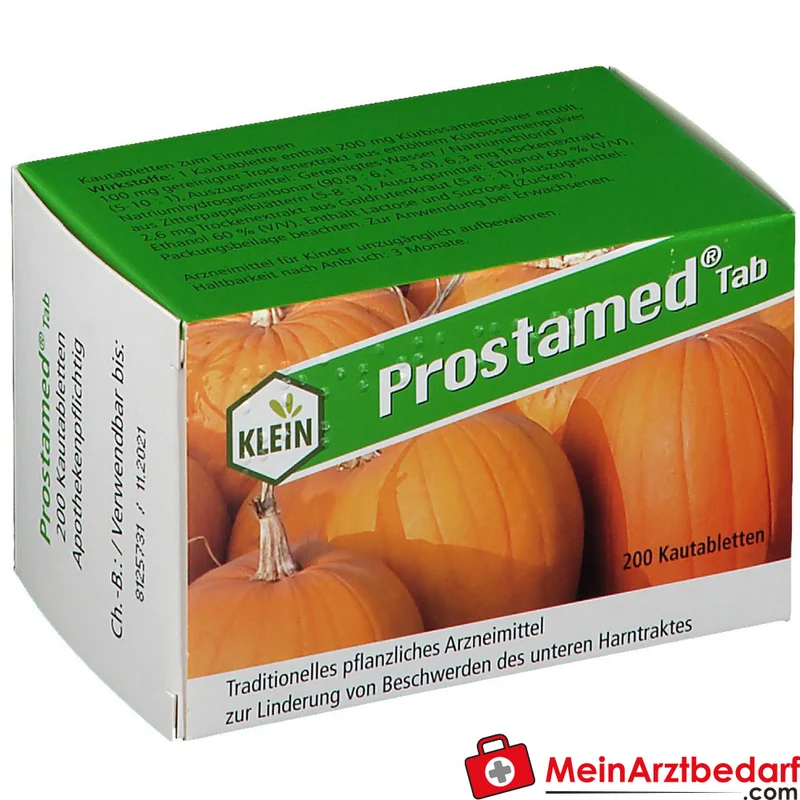 Dr. Gustav Klein Prostamed Tab Kürbissamenpulver / Kürbissamen-Trockenextrakt / Zitterpappelblätter-Trockenextrakt / Goldrutenkraut-Trockenextrakt Kautabletten, 360 St.