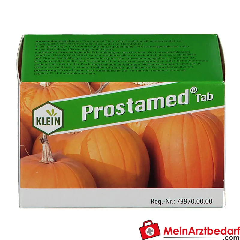 Dr. Gustav Klein Prostamed Tab Kürbissamenpulver / Kürbissamen-Trockenextrakt / Zitterpappelblätter-Trockenextrakt / Goldrutenkraut-Trockenextrakt Kautabletten, 360 St.