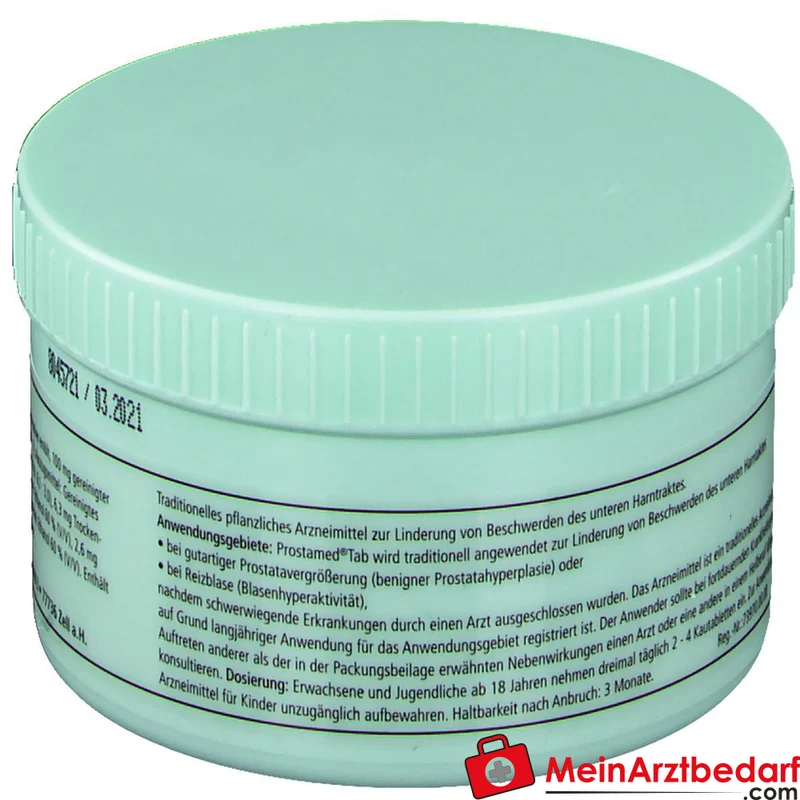 Dr. Gustav Klein Prostamed Tab Kürbissamenpulver / Kürbissamen-Trockenextrakt / Zitterpappelblätter-Trockenextrakt / Goldrutenkraut-Trockenextrakt Kautabletten, 360 St.