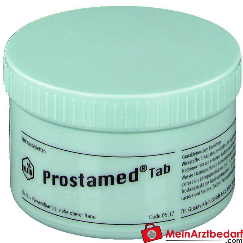 Dr. Gustav Klein Prostamed Tab Kürbissamenpulver / Kürbissamen-Trockenextrakt / Zitterpappelblätter-Trockenextrakt / Goldrutenkraut-Trockenextrakt Kautabletten, 360 St.