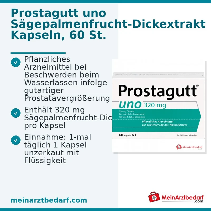 Prostagutt uno Sägepalmenfrüchte-Dickextrakt Kapseln