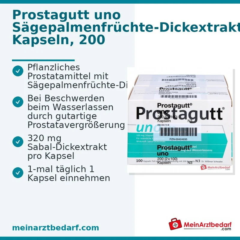 Prostagutt uno Sägepalmenfrüchte-Dickextrakt Kapseln