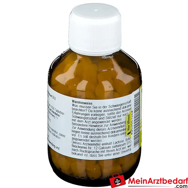 Biochemie 12 Calcium sulfuricum D12 250 mg Tabletten 100 Stück