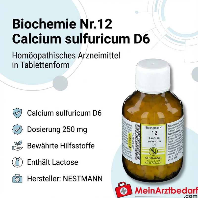 Biochemie Nr.12 Calcium sulfuricum D6 250 mg homöopathisches Arzneimittel