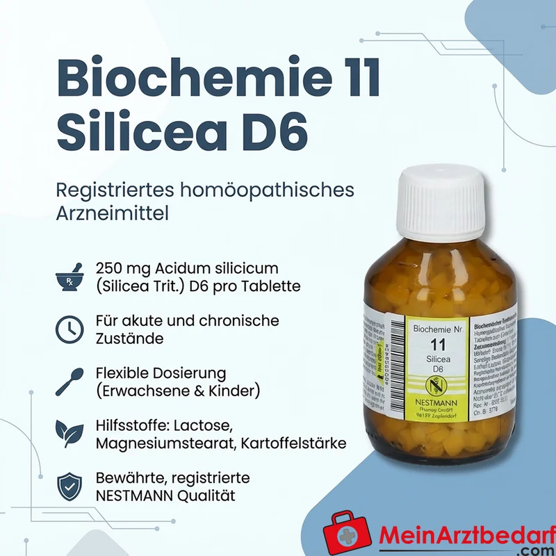 Biochemie 11 Silicea D6 Tabletten 250 mg 100 Stück