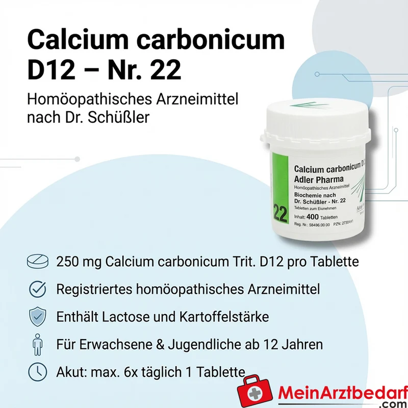 Adler Pharma Calcium carbonicum D12 Nr. 22 250 mg Tabletten