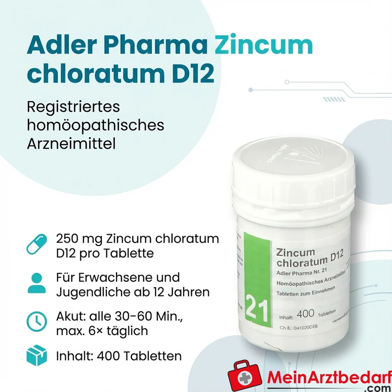 Adler Pharma Zincum chloratum D12 250 mg Tabletten