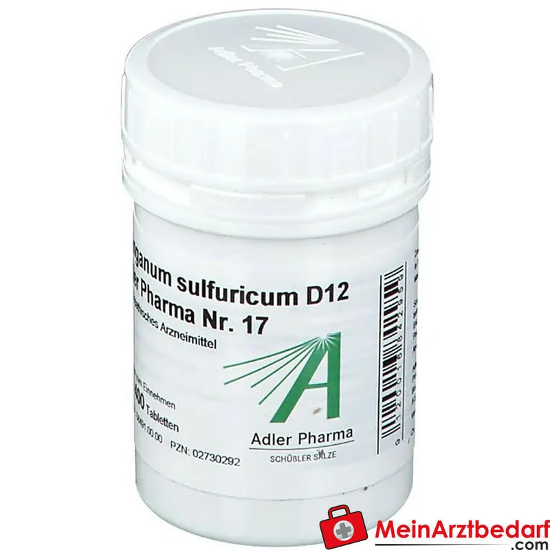 Adler Pharma Manganum sulfuricum D12 250 mg Tabletten Biochemie Nr. 17