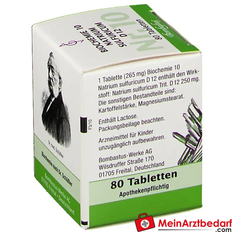 Biochemie 10 Natrium sulfuricum D12 Tabletten 250 mg