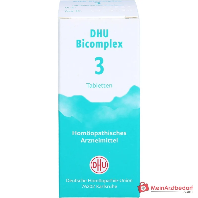 DHU Bicomplex 3 Natrium phosphoricum D6, Natrium sulfuricum D6, Calcium phosphoricum D6, Kalium phosphoricum je 25 mg Tabletten