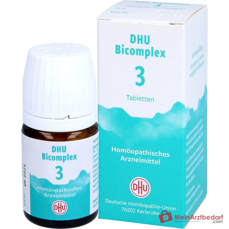 DHU Bicomplex 3 Natrium phosphoricum D6, Natrium sulfuricum D6, Calcium phosphoricum D6, Kalium phosphoricum je 25 mg Tabletten