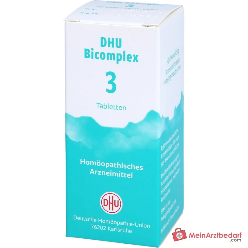 DHU Bicomplex 3 Natrium phosphoricum D6, Natrium sulfuricum D6, Calcium phosphoricum D6, Kalium phosphoricum je 25 mg Tabletten