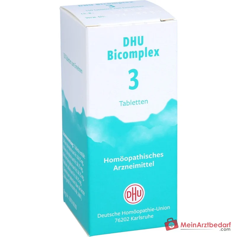 DHU Bicomplex 3 Natrium phosphoricum D6, Natrium sulfuricum D6, Calcium phosphoricum D6, Kalium phosphoricum je 25 mg Tabletten