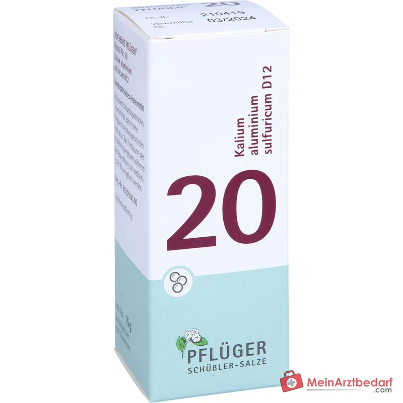 Biochemie Pflüger Globuli Nr. 20 Kalium aluminium sulfuricum D12 Streukügelchen, 15 g