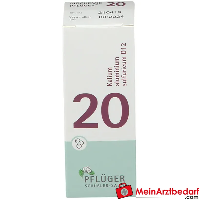 Biochemie Pflüger Globuli Nr. 20 Kalium aluminium sulfuricum D12 Streukügelchen, 15 g