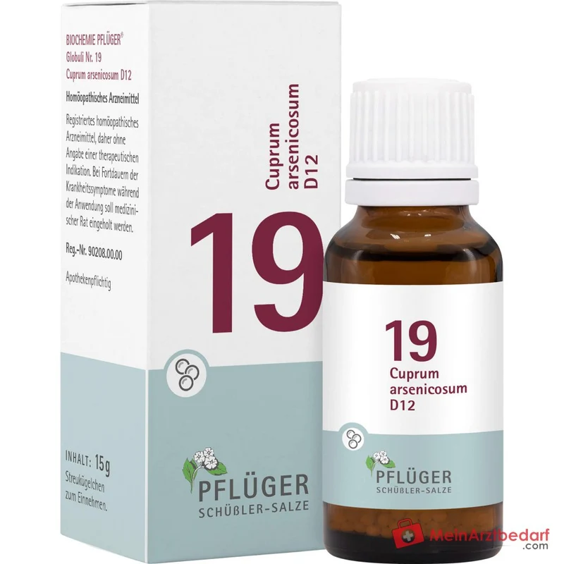 Biochemie Pflüger Globuli Nr. 19 Cuprum arsenicosum D12 Streukügelchen, 15 g