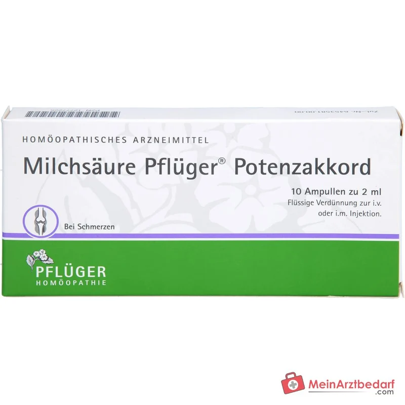 Pflüger Milchsäure Potenzakkord Acidum lacticum Dil. Ampullen 2 ml 10 Stück