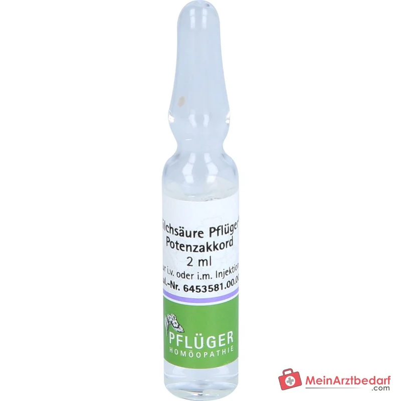 Pflüger Milchsäure Potenzakkord Acidum lacticum Dil. Ampullen 2 ml 10 Stück