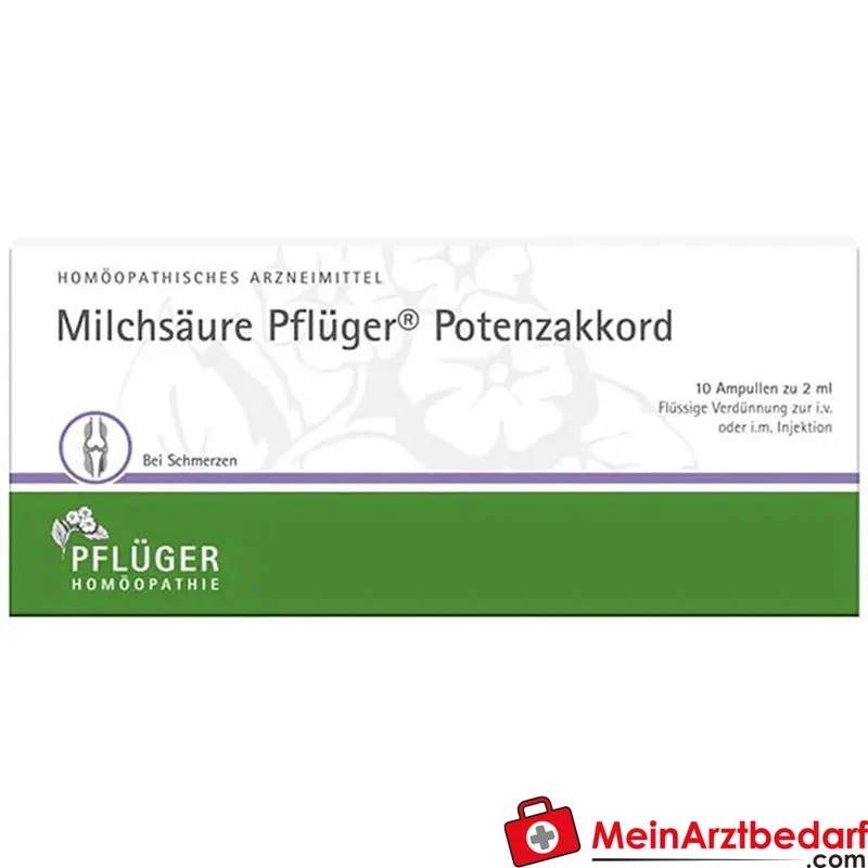 Pflüger Milchsäure Potenzakkord Acidum lacticum Dil. Ampullen 2 ml 10 Stück