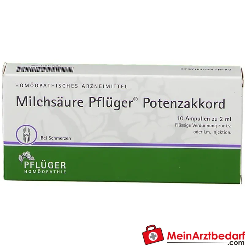 Pflüger Milchsäure Potenzakkord Acidum lacticum Dil. Ampullen 2 ml 10 Stück