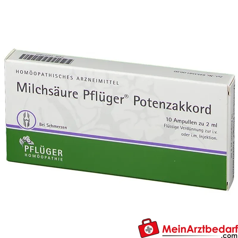 Pflüger Milchsäure Potenzakkord Acidum lacticum Dil. Ampullen 2 ml 10 Stück