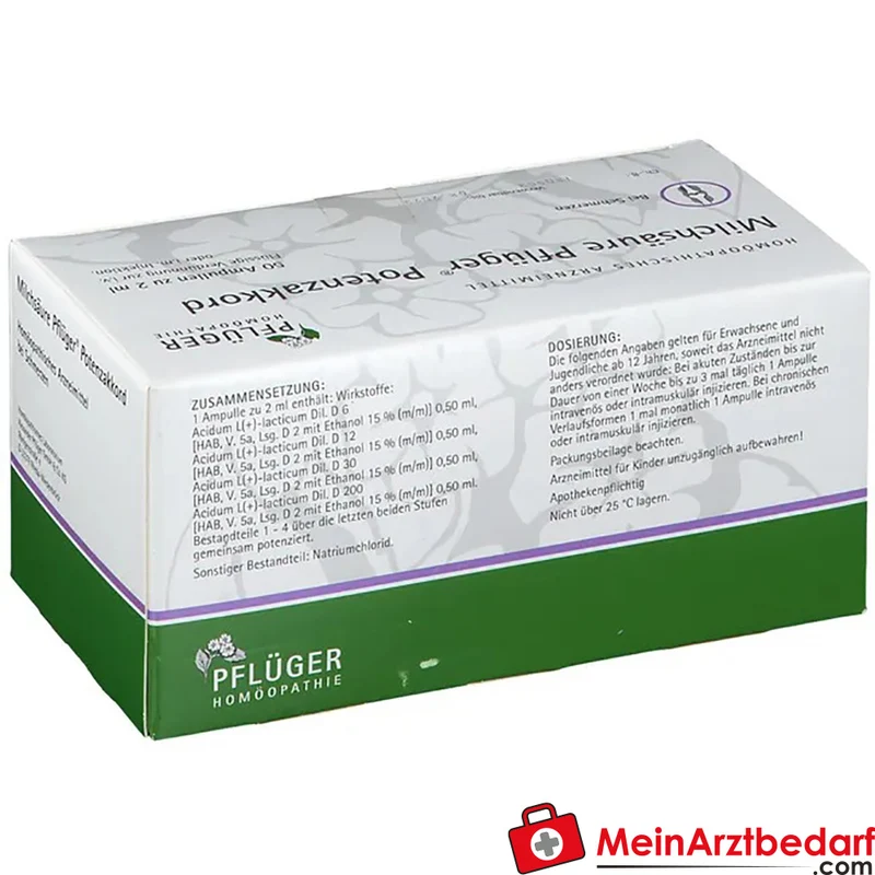 Pflüger Milchsäure Potenzakkord Acidum lacticum Dil. Ampullen 2 ml 10 Stück