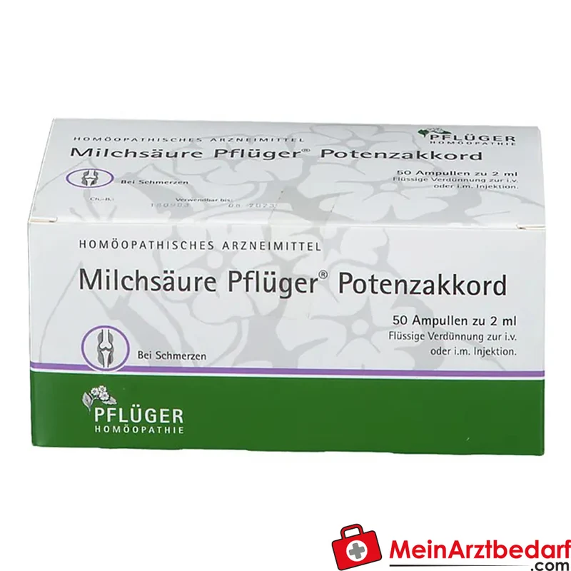 Pflüger Milchsäure Potenzakkord Acidum lacticum Dil. Ampullen 2 ml 10 Stück