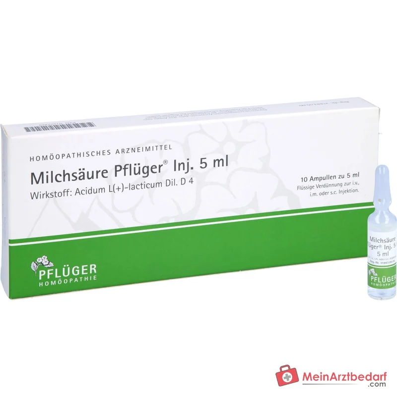 Pflüger Milchsäure (Acidum sarcolacticum D4) Injektionsampullen 5 ml 10 Stück