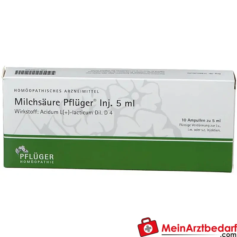 Pflüger Milchsäure (Acidum sarcolacticum D4) Injektionsampullen 5 ml 10 Stück